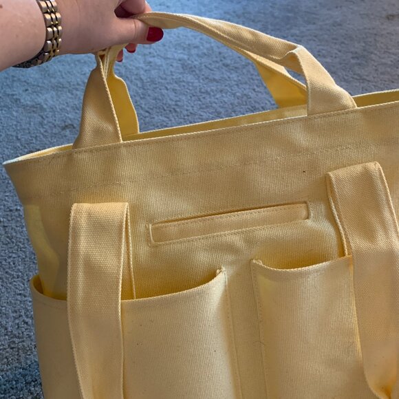 DAGNE DOVER VIDA ORGANIC COTTON TOTE IN POLLEN - SIZE SMALL - Picture 3 of 14